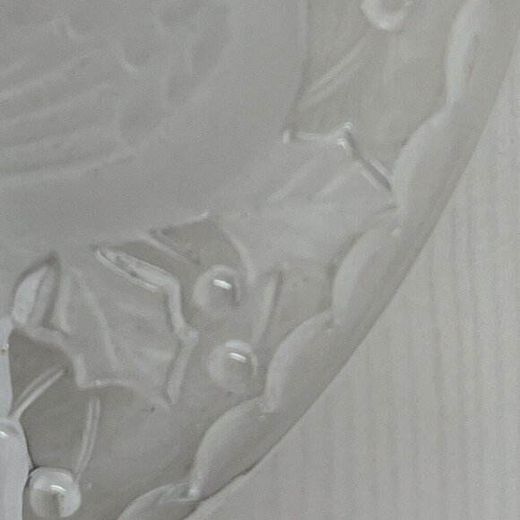 Vintage Mikasa Clear Glass Cardinal Bird Heart Christmas Valentines Ornament - Picture 4 of 12